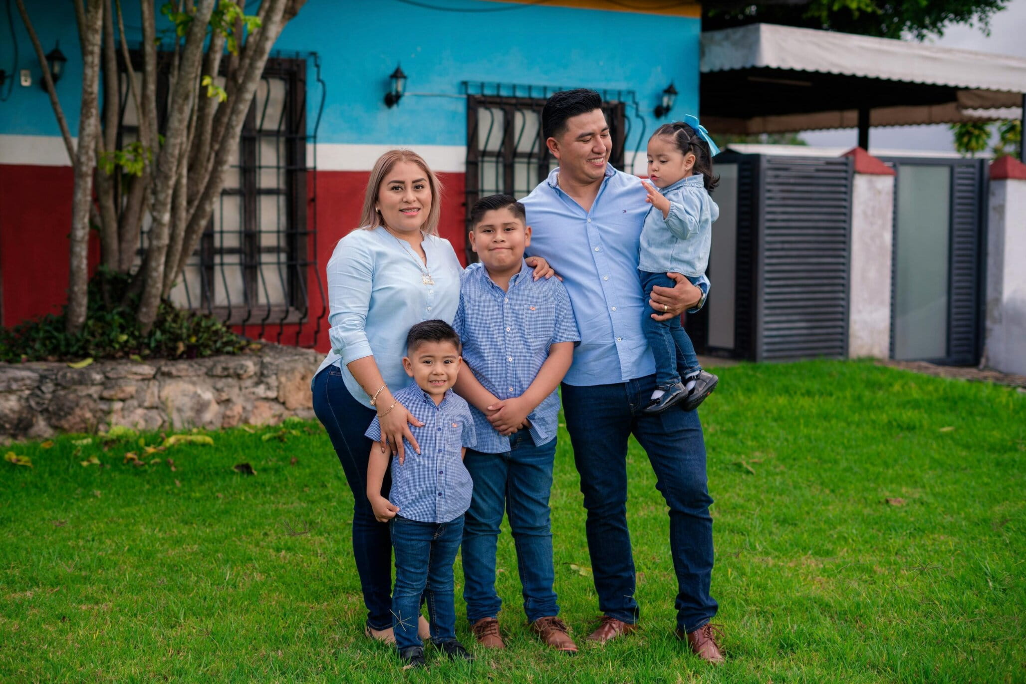 A family with two children